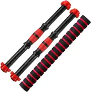 RAYWE Threaded Dumbbell Handle Bars Extension Bar Set Adjustable Dumbbell Bar...