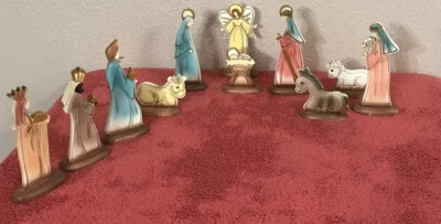 Nativity Scene Set Christmas Baby Jesus Nacimiento 11pc Set Niño Dios Colorful