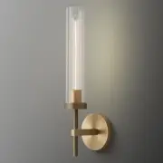 YUYI 19” 1 Light Wall Sconce W/ Glass Tube Modern Gold Light