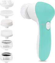 Facial Cleansing Brush Face Scrubber: CLSEVXY Electric Face Spin Cleanser Brushes with 6 Brush Heads for Deep Cleansing, Gentle Exfoliating, Removing Blackhead, Massaging