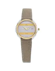 Elegance Defined: NOMOS Tetra 106-1 Ladies' Leather Watch in Grey & Brown