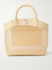 [Savette] Savette - Tondo Leather-trimmed Mesh Tote - Ecru - One size One size Ecru