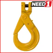 Clevis Self Locking Safety Hook, Suits 13mm Chain WLL 5300kg, Grade 80