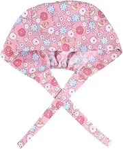 [SOLUSTRE] Scrub Cap Women Hat Adjustable Cotton Scrub Hat Doctor Cap Chemo Hat