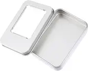 FELTECHELECTR 10pcs USB Flash Drive Storage Organizer Boxes with Window Design Durable Tinplate Material for USB Drives Items and Elegant and Practical Storage