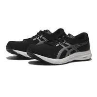 在飛比找PChome24h購物優惠-ASICS 慢跑鞋 GEL-CONTEND 8 黑銀 4E超