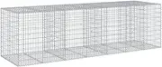 Gabion Basket with Cover 350x100x100 cm - Galvanised Iron Planter for Gardens & Landscaping, Durable & Rust-Resistant Outdoor Decor Solution