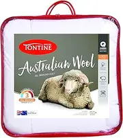 Tontine Medium Weight Australian Wool All Seasons Quilt, King – Natural Cotton Cover for Breathability – Wool Fill Resists Dust Mites – Ideal for Asthma & Allergies