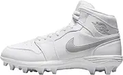 [Nike] Men's Jordan 1 Mid TD White/Grey Fog-White Mid FJ6805-101 10.5