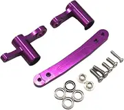 RC Buggy Car Metal Steering Assy RC Car Parts Easy Installation Steering Group Parts for Scy 16101 16102 16103 16104, Purple