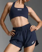 Aspire 5 Inch Shorts, 2XU, XXL, Midnight/White, Female