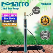 MARRO Stainless Steel 2 inch Screw Bore Pump Deep Well upto 52m head