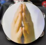Double Rows Praying Hands 8” Tambourine/Pandereta Con Manos Orando