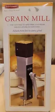 Back to Basics Model 555 Hand Grain Mill Flour Grind Grinder Herbs Coffee Spice