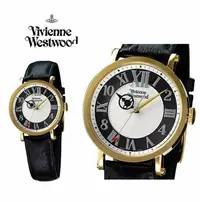 在飛比找Yahoo!奇摩拍賣優惠-Vivienne Westwood►土星時針  （金色×黑色