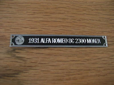 Pocher 1/8 1931 Alfa Romeo 8C 2300 Monza Metal Display Plaque