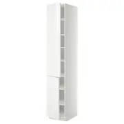 METOD high cabinet with shelves/2 doors, white/Ringhult white, 40x60x220 cm