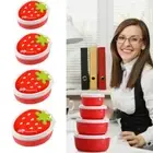 Fruit Box Strawberry Shape Lunch Box Bento Box for Kids Food Containers