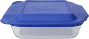 Pyrex 8" Square Baking Dish with Blue Plastic Lid