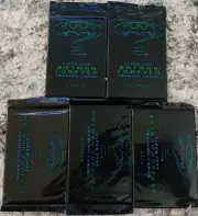 5xBatman Forever 1995 Fleer Sealed Unopened Card Packs Jim Carry Tommy Lee Jones