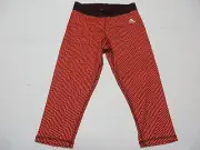 Women's Adidas Techfit 34 Tights, Size SMALL, AA7208, SolRed/Maroon New Msrp $45