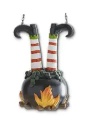 10.5" Witch Legs in Cauldron Arrow Figure