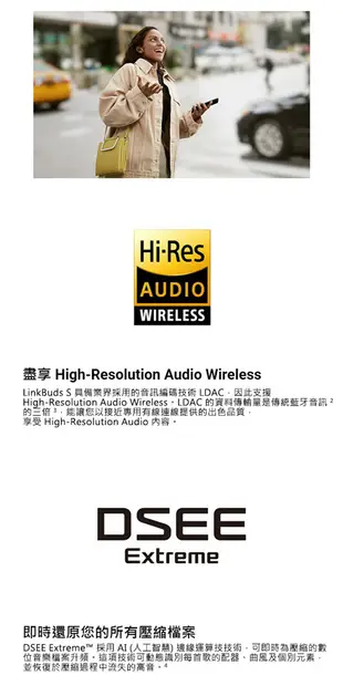 Sony LinkBuds S 無線藍牙耳機WF-LS900N (9.3折)