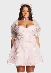 [Sugar Thrillz] Plus Baby Sweetheart Portrait Mini Dress