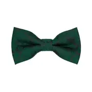 Paisley Bow Ties for Men Kids, Classic Adjustable Pre-Tied Medium Dark Green