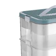 HG (30.5x23x23cm)Stackable Toy Storage Bin Plastic Block Building With Lid