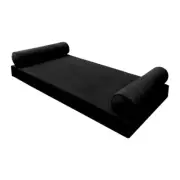 |SLIPCOVER ONLY| V5 Velvet Indoor Daybed Mattress Pillow Pipe Trim Full AD374