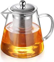 Glass Teapot with Infuser Tea Pot 32Oz/43Oz Tea Kettle Stovetop Safe Blooming an