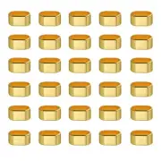 Cord Stopper Ends, 30 Pack Cord Rope Fastener for DIY Bags, Bright Gold Tone