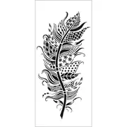 The Crafters Workshop Patchwork Feather Stencil