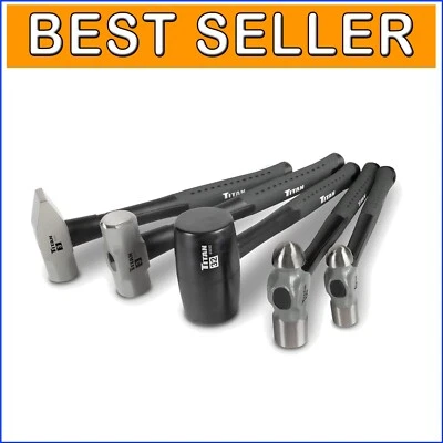 Durable 5-Piece Hammer Toolkit: Ball Pein Hammers, Sledge, & Rubber Mallet