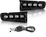 Fog Lights LED DRL Daytime Running Lights Fog Lamps Front Bumper Headlights Turn Signal For For Bronco 2021 2022 2023 Car Accessories 12V Fog Light Lamp Assembly(LED WHITE)