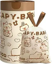 Kitchen Garbage Bags - Animal Print Trash Bags,Capybara Drawstring Large Leak-Proof Tear-Resistant Odor-Control Pocket For Bathroom Yard Public Restroom