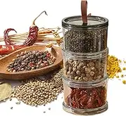 Seasoning Jars with Lids,Empty Seasoning Jars - Airtight Stackable Bottle Organization Space-Saving Design for Home Dish Counter Cabinet Family