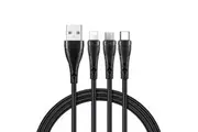 Mcdodo Mamba Series 3 in 1 USB To Lightning, Type C, Micro USB Charging Cable Cord For Samsung iPhone iPad