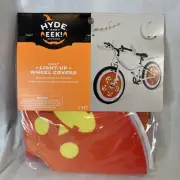 Light Up Pumpkin Bicycle Wheel Cover Set Halloween Lights Jack O Lantern Parade