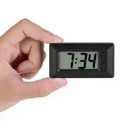 Simple Ultra-thin Black Electric Digital LCD Car Clock Date Time Calendar Clock