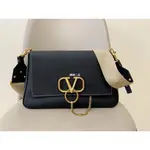 正品VALENTINO GARAVANI VRING 黑色單肩包0888