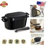 3.4 Qt Enameled Cast Iron Cooking Pot - Bake, Roast, and Slow-Cook with Ease