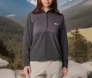 Columbia PFG Women's Uncharted Half Zip Fleece Pullover Color Shark Size L - NEW