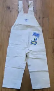 VTG NOS OshKosh B'Gosh WHIPPER SNAPPERS Overalls Vestbak Beige Unisex 3T RARE