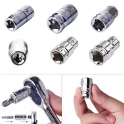 1 4 3 8 1 2 Ratchet Socket Adapter Socket Hex Bit Holder Converter 1PC