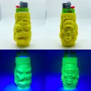 Mecha Lit Lighter Sleeve Yellow Blacklight Active Designer Vinyl Sofubi SWARMM