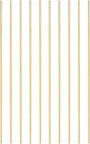uxcell 10 Pcs Brass Round Rod, 3mm x 12" Lathe Bar Stock H62 Brass Round Stock for DIY Craft Making Hardware Novelty Model Car Plane Boat Ship, Copper