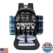 apollo walker Picnic Backpack Bag with Cooler Compartment, Detachable Bottle/