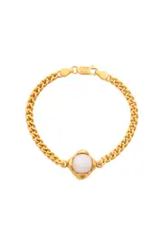 Alighieri Eye Of The Moonstone Bracelet, Bracelet, 24kt Gold-plated - M M